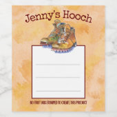 Rustieke Waterverf Wandelschoenen Wijn Etiket (Enkel label)