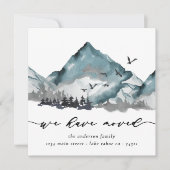 Rustieke Waterverf We hebben verhuisd Bossen Mount Aankondiging (Voorkant)