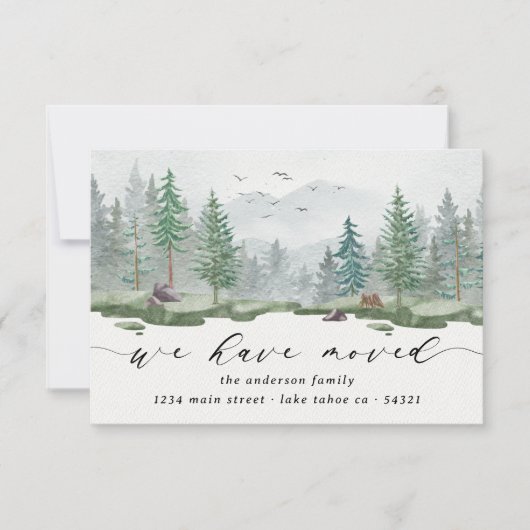 Rustieke Waterverf We hebben verplaatst script pij Aankondiging (Voorkant)