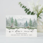 Rustieke Waterverf We hebben verplaatst script pij Aankondiging (Staand voorkant)