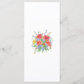 Rustieke waterverf weide wilde bloemen menu (Achterkant)