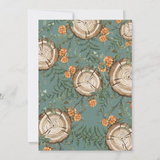 Rustieke Waterverf Wild Een Eerste Verjaardagsfees Kaart (Achterkant)