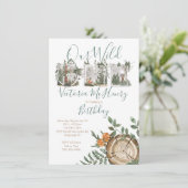 Rustieke Waterverf Wild One verjaardagsfeestje Kaart (Staand voorkant)