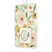 Rustieke Waterverf Wilde Bloemen Logo QR Code Luchtverfrisser (Links)