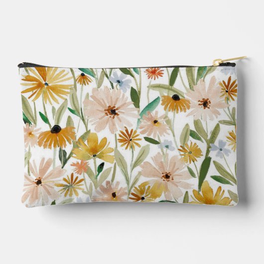 Rustieke Waterverf Wilde Bloemen Toevoegen Logo Co Etui (Achterkant)