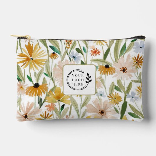 Rustieke Waterverf Wilde Bloemen Toevoegen Logo Co Etui (Voorkant)