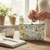 Rustieke Waterverf Wilde Bloemen Toevoegen Logo Co Etui