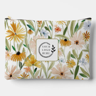 Rustieke Waterverf Wilde Bloemen Toevoegen Logo Co Etui