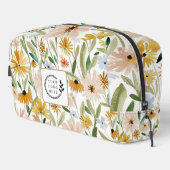 Rustieke Waterverf Wilde Bloemen Toevoegen Logo Co Toilettasje (Rechterhoek)