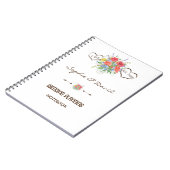 Rustieke Waterverf Wilde Bloemen Trouw Planner Notitieboek (Linkerzijde)