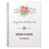 Rustieke Waterverf Wilde Bloemen Trouw Planner Notitieboek (Voorkant)