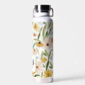 Rustieke Waterverf Wilde Bloemen Voeg Logo Bedrijf Waterfles (Achterkant)