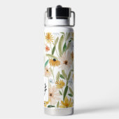 Rustieke Waterverf Wilde Bloemen Voeg Logo Bedrijf Waterfles (Achterkant)