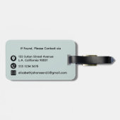 Rustieke Waterverf Wildflower Mason Jar Bord Blauw Bagagelabel (Achterkant horizontaal)