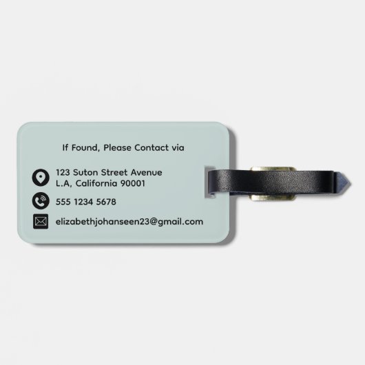 Rustieke Waterverf Wildflower Mason Jar Bord Blauw Bagagelabel (Achterkant horizontaal)