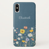 Rustieke Waterverf Wildflower Minimalist Case-Mate iPhone Case (Achterkant)
