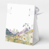 Rustieke Waterverf Wildflower Mountain bruiloft Bedankdoosjes (Achterkant)