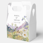 Rustieke Waterverf Wildflower Mountain bruiloft Bedankdoosjes (Geopend)