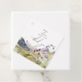 Rustieke Waterverf Wildflower Mountain bruiloft Bedankjes Labels (In situ)