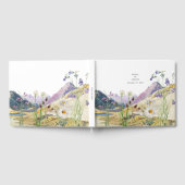 Rustieke Waterverf Wildflower Mountain bruiloft Gastenboek (Volledig)