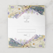 Rustieke Waterverf Wildflower Mountain bruiloft Plaatskaartje (Buitenkant ongevouwen)