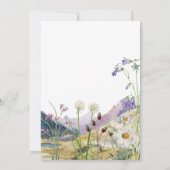 Rustieke Waterverf Wildflower Mountain bruiloft Save The Date (Achterkant)