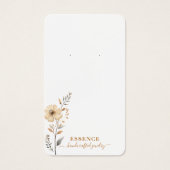 Rustieke Waterverf Wildflower Oorbel Display Kaart (Voorkant)