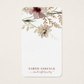 Rustieke Waterverf Wildflower Oorbel Display Kaart (Voorkant)