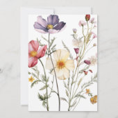 Rustieke Waterverf Wildflower Vrijgezellenfeest Kaart (Achterkant)