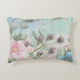 Rustieke Waterverf Wildflowers Accent Kussen