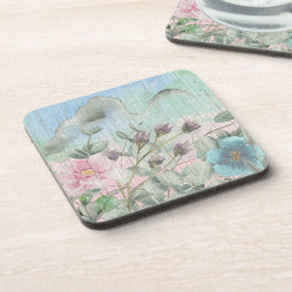 Rustieke Waterverf Wildflowers Bier Onderzetter