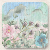 Rustieke Waterverf Wildflowers Bier Onderzetter (Voorkant)