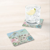 Rustieke Waterverf Wildflowers Kartonnen Onderzetters (Insitu)