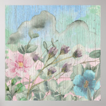 Rustieke Waterverf Wildflowers