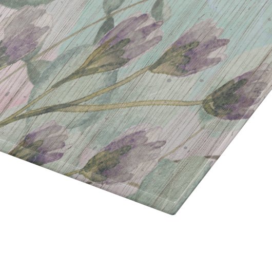 Rustieke Waterverf Wildflowers Snijplank (Hoek)