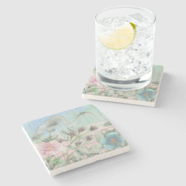 Rustieke Waterverf Wildflowers Stenen Onderzetter