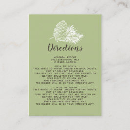 Rustieke Waterverf Winter Bos Denneappel Trouw Informatiekaartje