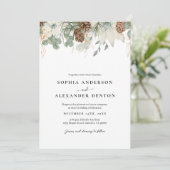 Rustieke Waterverf Winterbloemen Kaart (Staand voorkant)