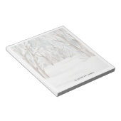 Rustieke Waterverf Winterbos Gepersonaliseerd Notitieblok (Schuin)