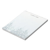 Rustieke Waterverf Winterbos Gepersonaliseerd Notitieblok (Linkerzijde)