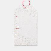 Rustieke Waterverf Winterkardinaal Holly Branch Cadeaulabel (Achterkant)