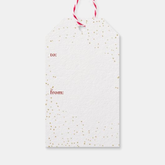 Rustieke Waterverf Winterkardinaal Holly Branch Cadeaulabel (Achterkant)