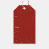 Rustieke Waterverf Winterkardinaal Holly Branch Cadeaulabel (Achterkant)