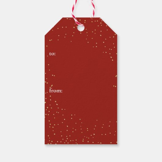 Rustieke Waterverf Winterkardinaal Holly Branch Cadeaulabel (Achterkant)