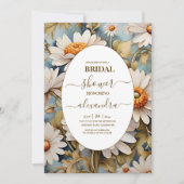 Rustieke Waterverf Wit Daisy Vrijgezellenfeest Kaart (Voorkant)