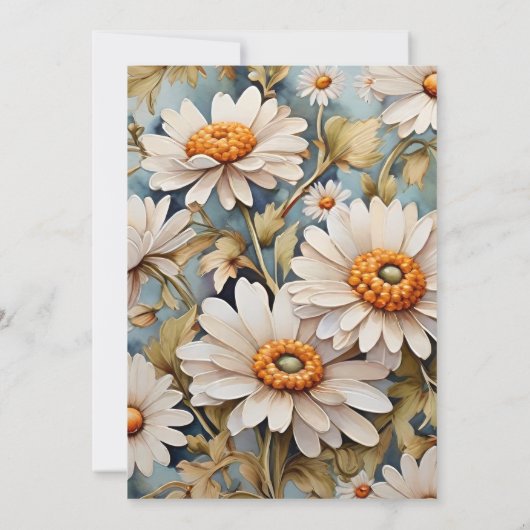 Rustieke Waterverf Wit Daisy Vrijgezellenfeest Kaart (Achterkant)