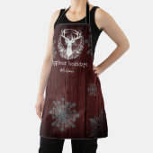 Rustieke Waterverf Wit Rendier Gepersonaliseerde R Schort (Insitu)