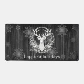 Rustieke Waterverf Witte Rendieren Bureaumat (Voorkant)