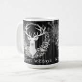 Rustieke Waterverf Witte Rendieren Koffiemok (Voorkant links)