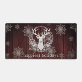 Rustieke Waterverf Witte Rendieren | Red Bureaumat (Voorkant)